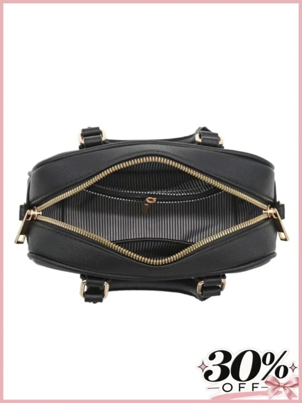 Faux Leather Mini Satchel Top Handle Crossbody Bag Adjustable Strap